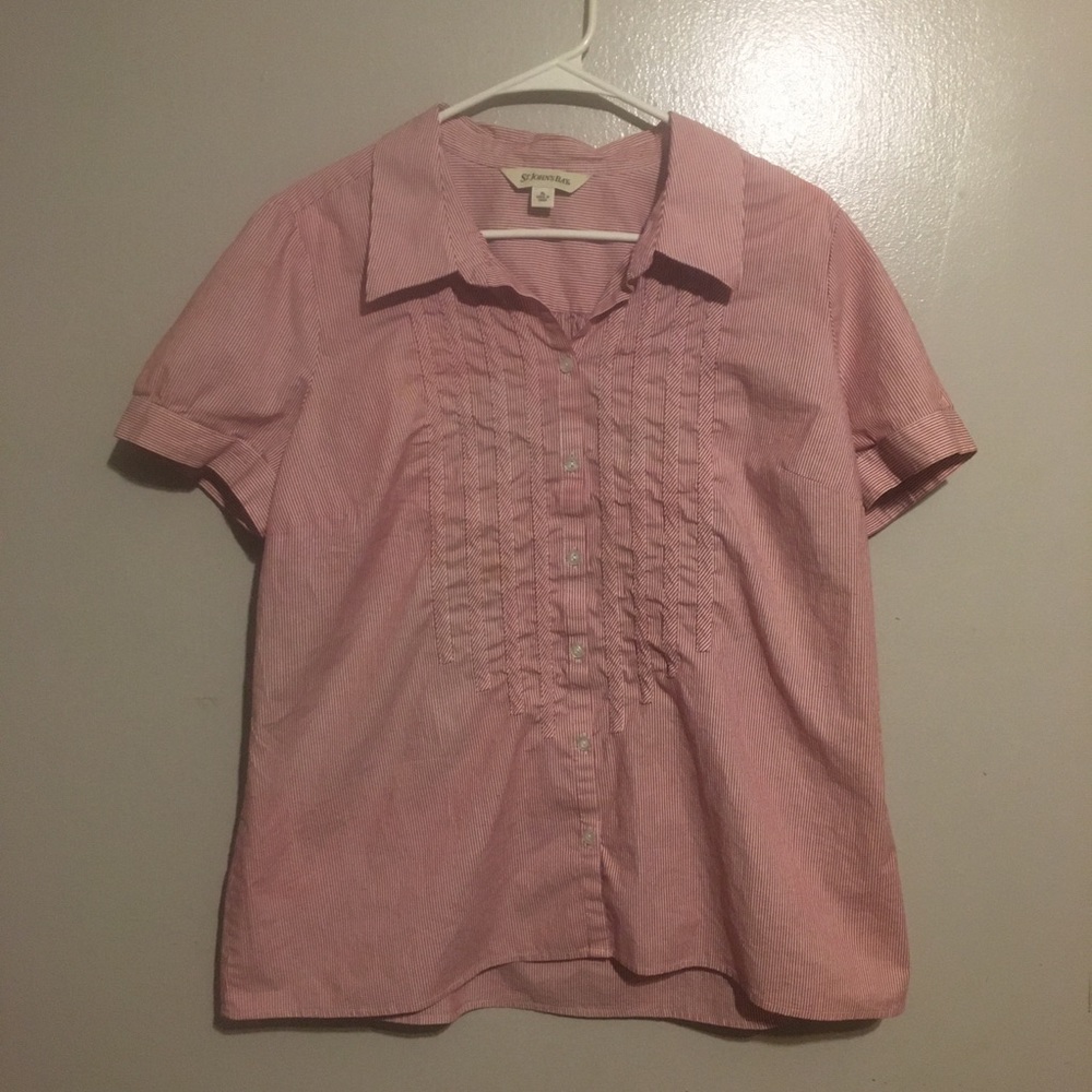St. Johns Bay Striped Button Up Shirt